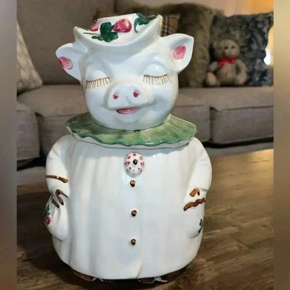 VTG Shawnee Pottery Winnie Clover Cookie Jar, Collectible, Rare, Ceramic Pig,HTF - Picture 1 of 16